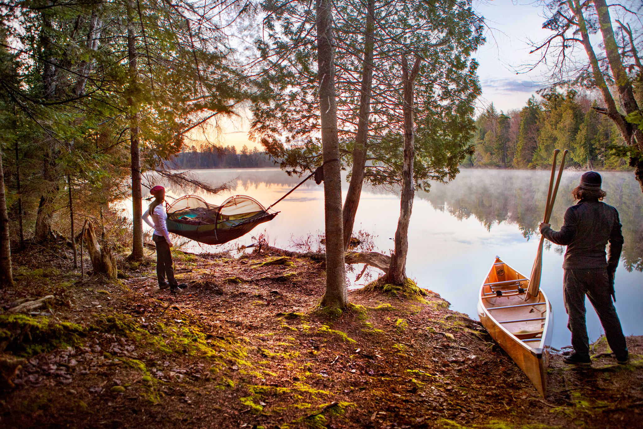 Lawson Hammock and Wenonah Canoe at our first night's camp