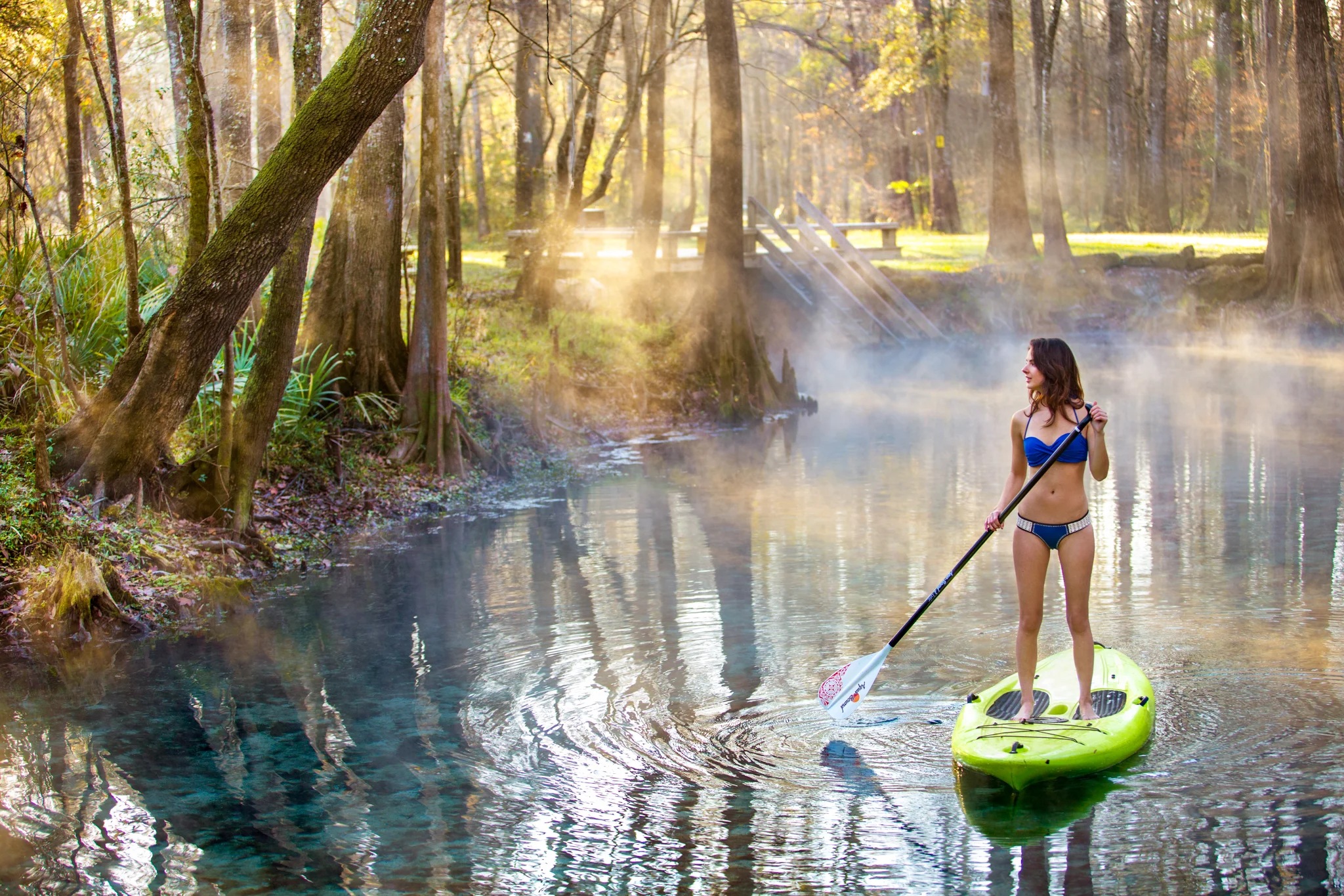 Sunrise Ginnie Springs SUP for Aqua Bound Paddles