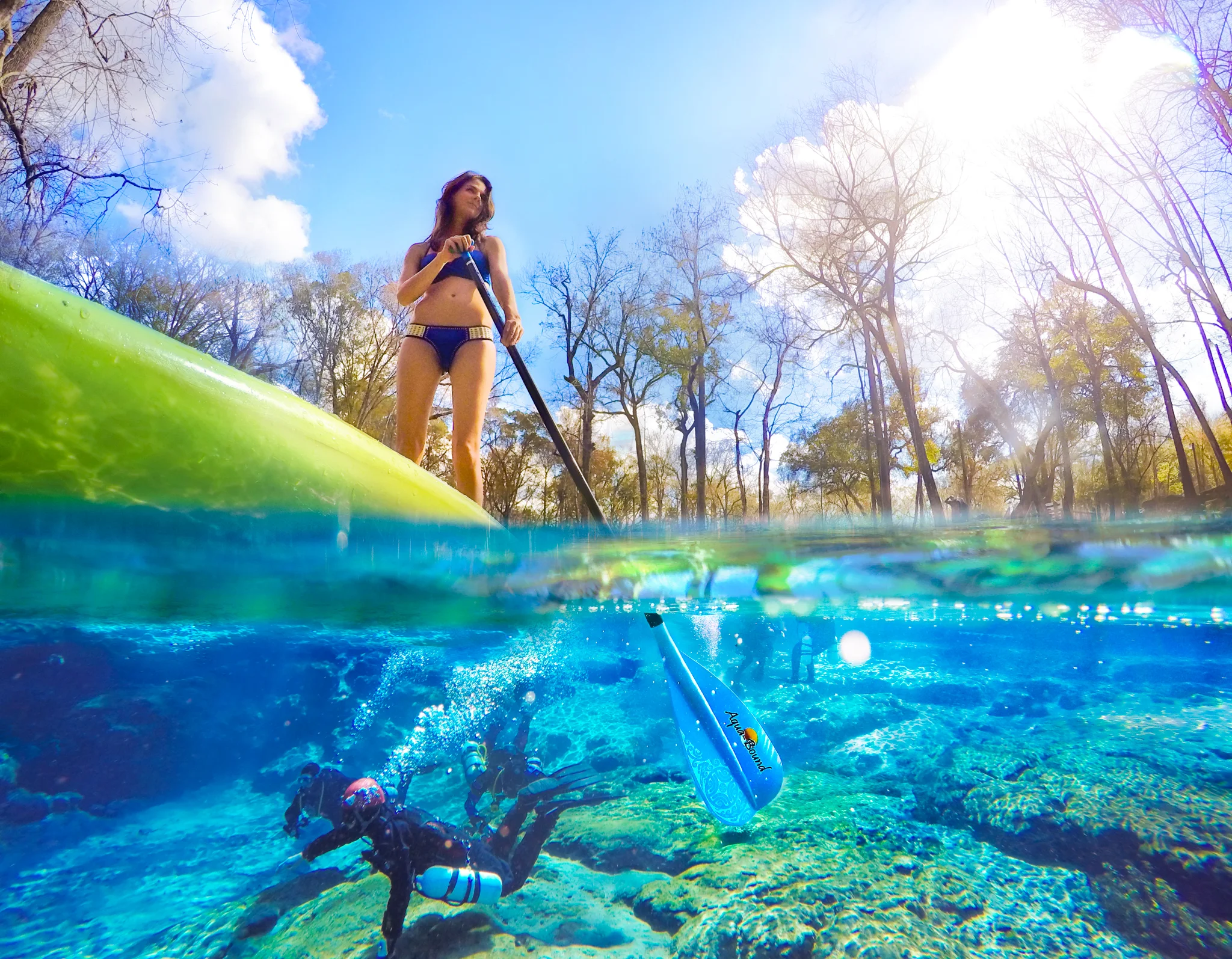 Ginnie Springs SUP for Aqua Bound Paddles
