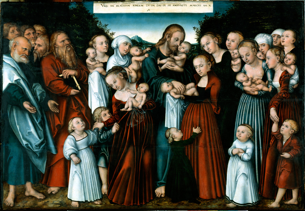 LUCAS CRANACH der JUENGERE ,Christus segnet die Kinder um 1540