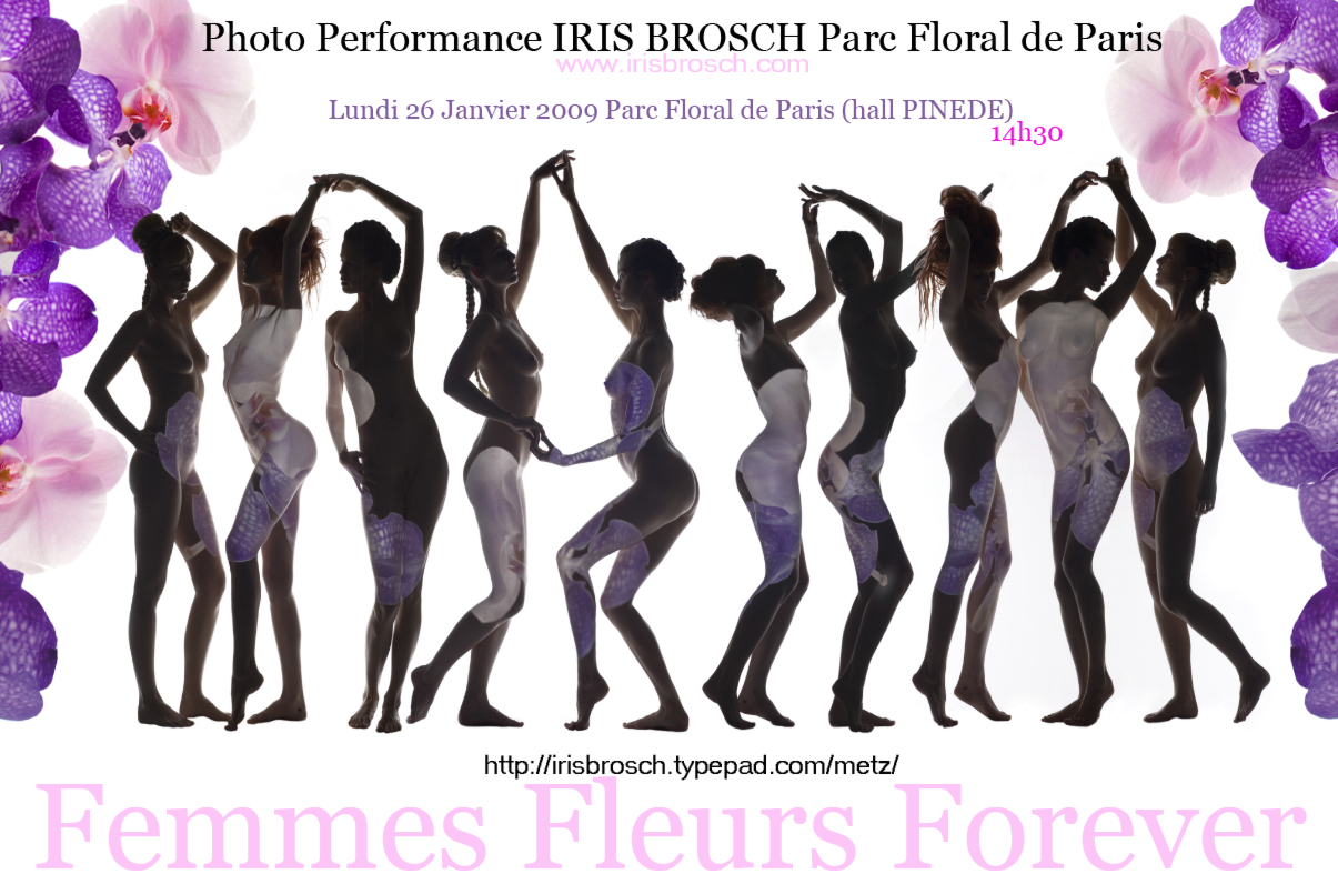Original Invitation used for the performance Femmes Fleurs Forever