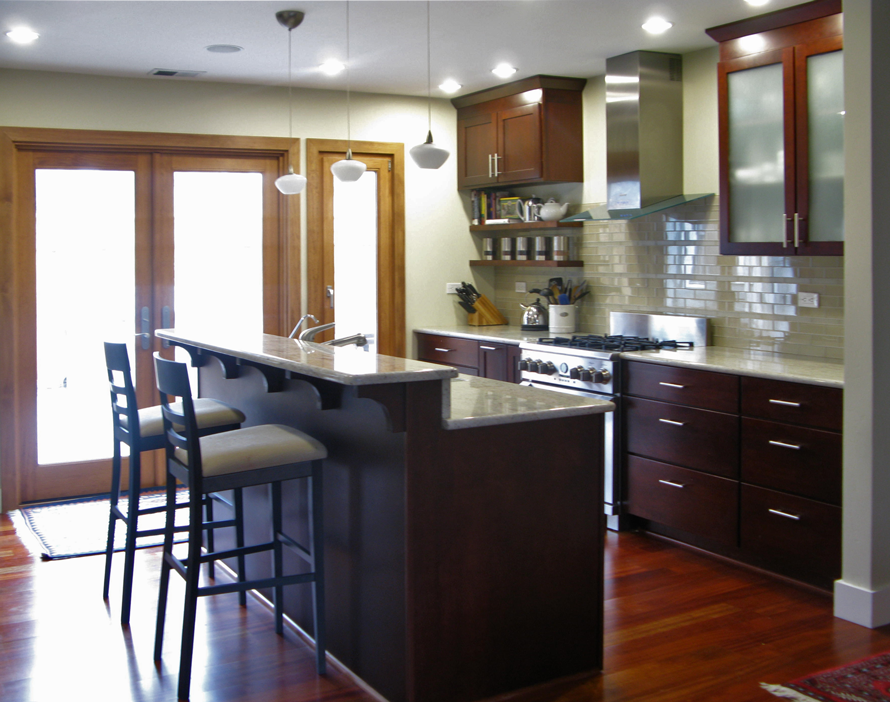 Midtown Palo Alto cottage. Semi custom kitchen.