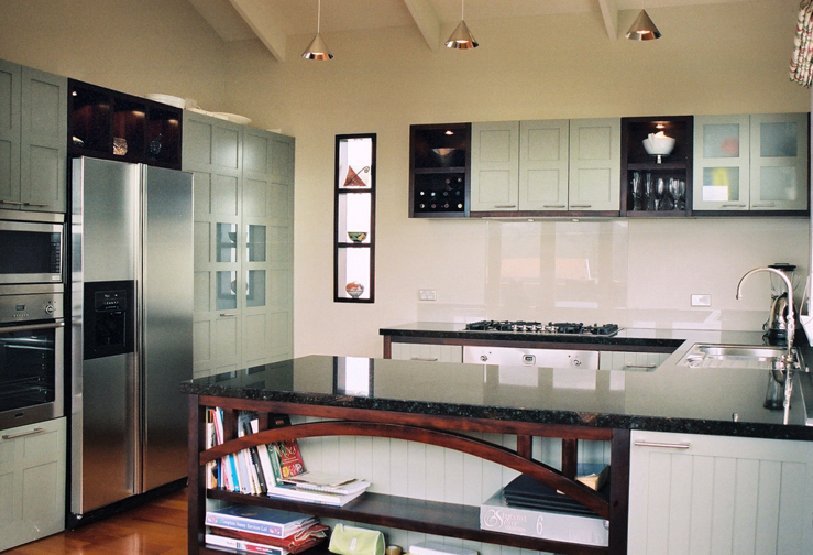 Contemporary kitchen for a bungalow.