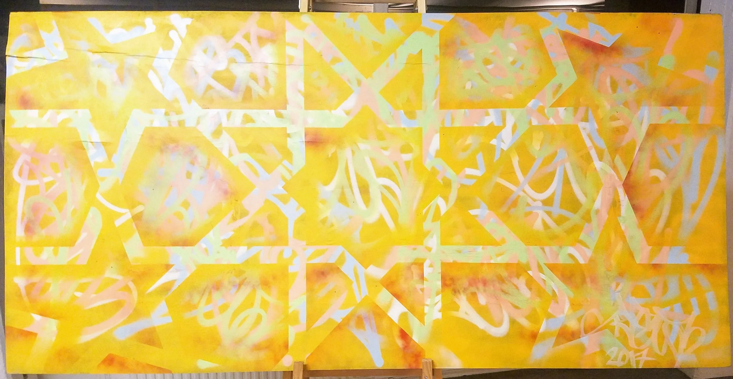 Spring Math  2017, spray paint wood