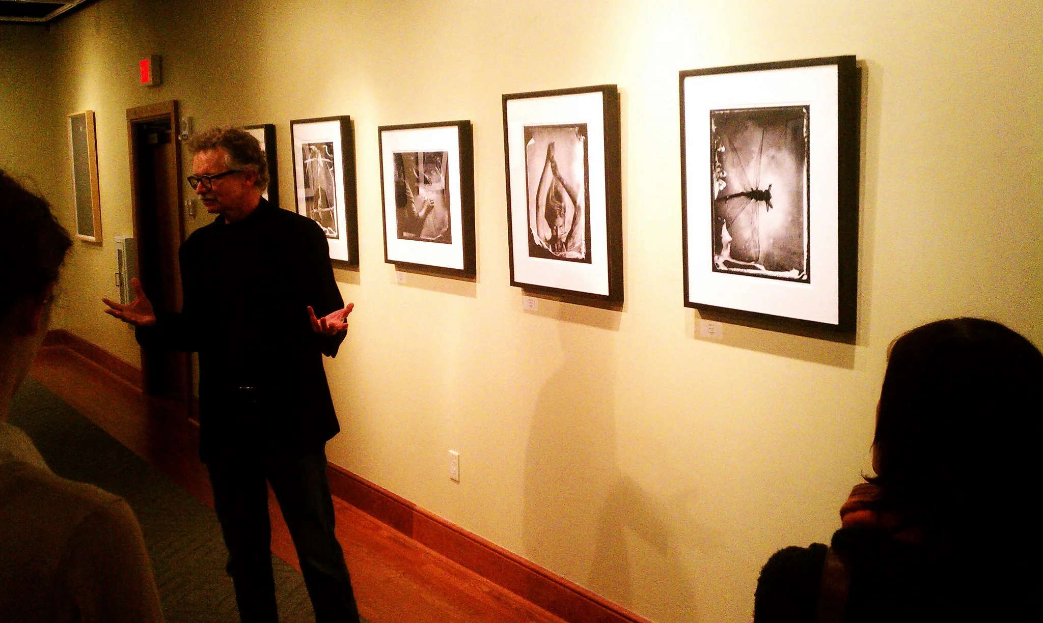 Artist talk at "Recent Work - Owen Riley Jr." show at Anderson University's Vandiver Gallery , Anderson, S.C. 2013 Photo by Bryan Hiott