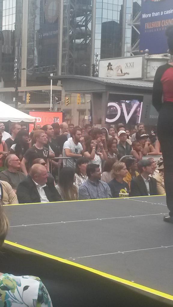 Dignitary section, sitting beside Karen Stintz during a performance.