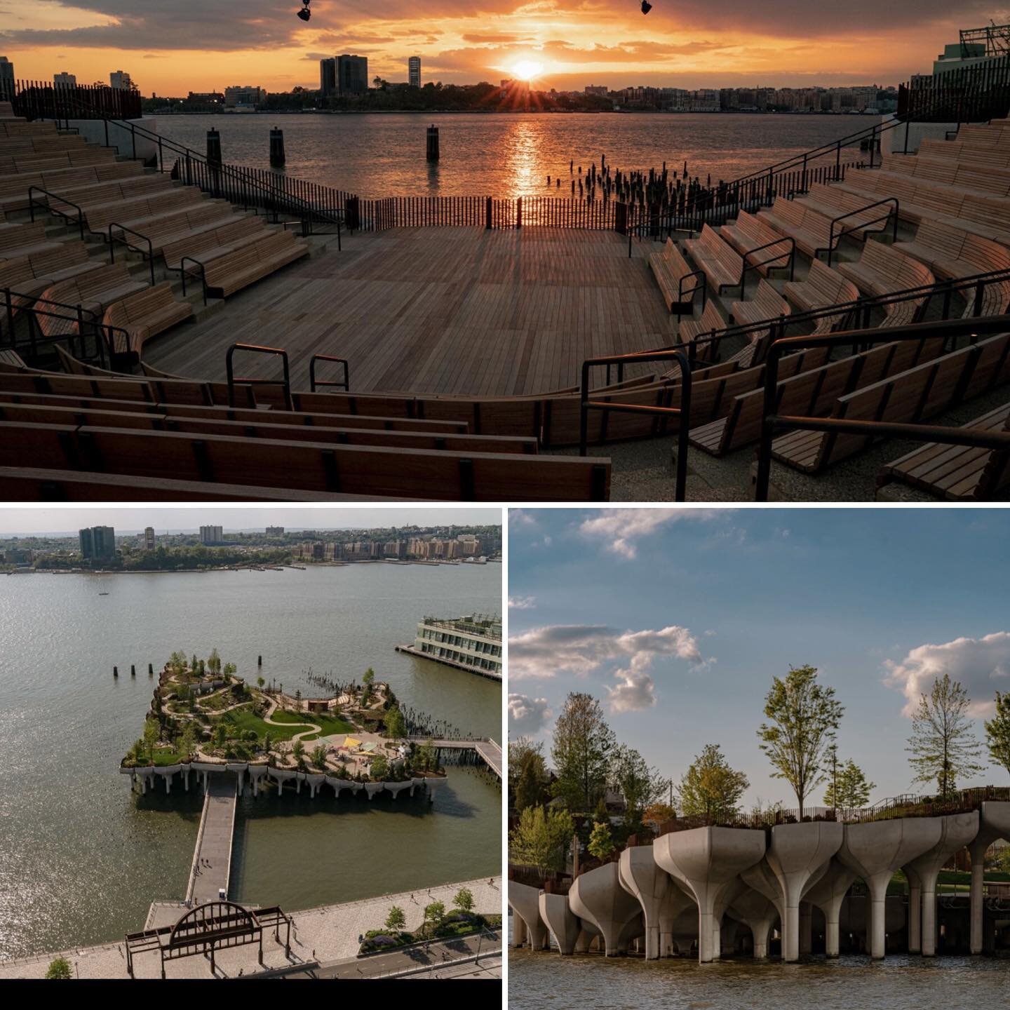 Christina&rsquo;s grandmother was the first girl to cross the George Washington Bridge almost 100 years ago.
Last night Christina (with Seth) was the first person to perform in the stunning outdoor amphitheater of the new and incredible Little Island