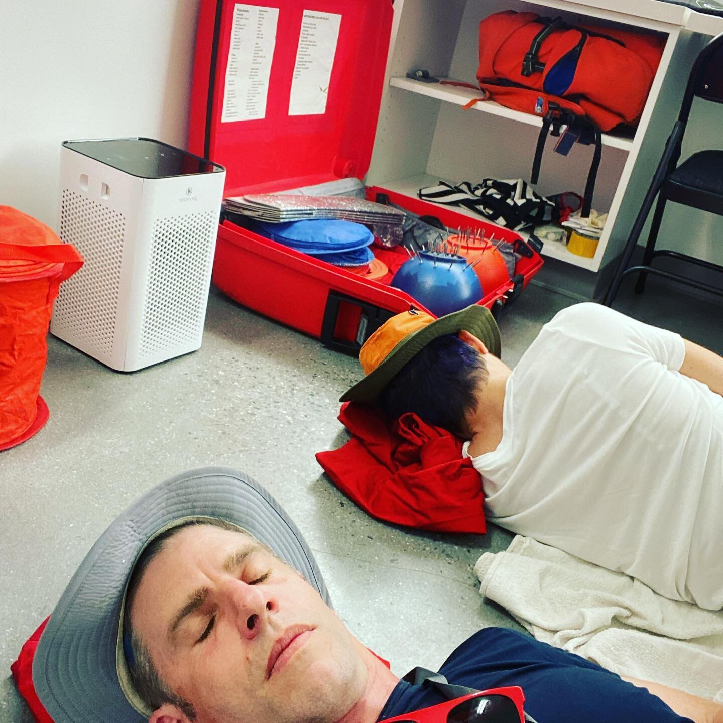 It&rsquo;s been a long time since we&rsquo;ve had the pleasure of napping on a cold floor in a dressing room. #firstgigback #clownsbentonworlddomination