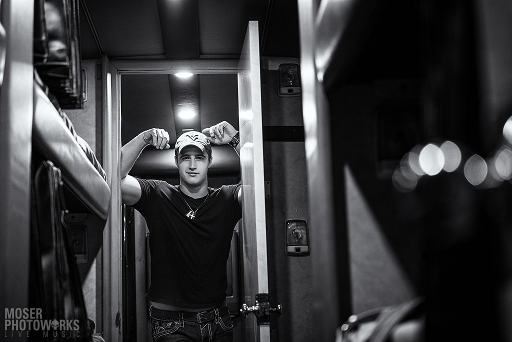 Kyle gettin' his "sexy" on The Kyle Thomas tour bus before showtime.