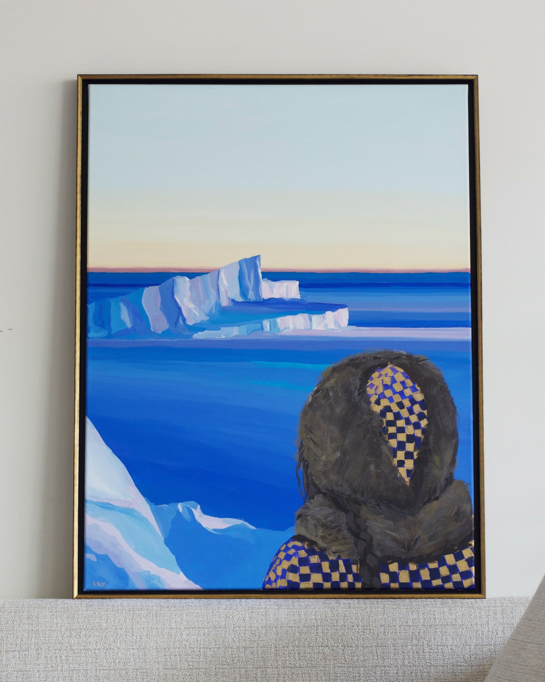 Painting by artist Cristina Ruiz de Castañeda. 'I live here' 2019