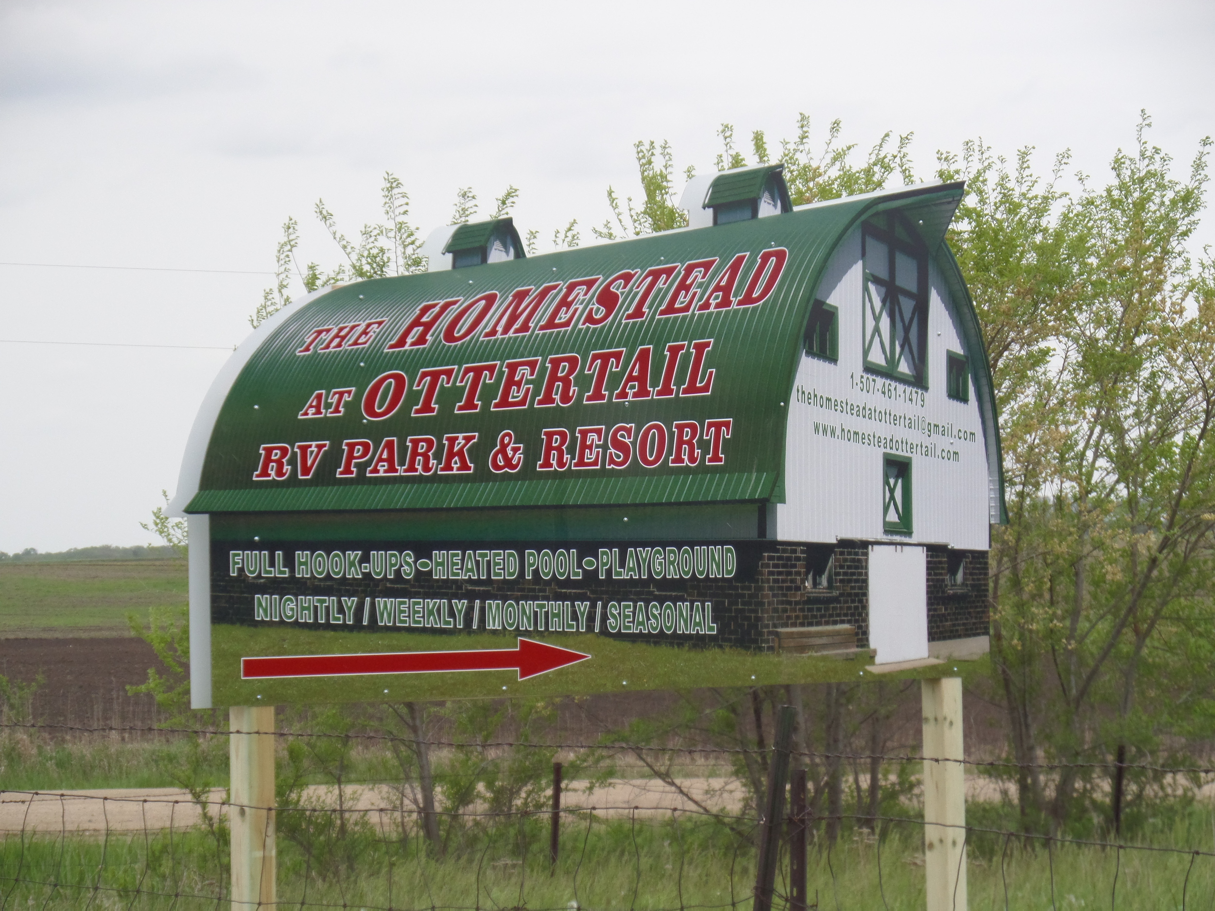  Homestead at Ottertail RV Park and Resort sign&nbsp; 