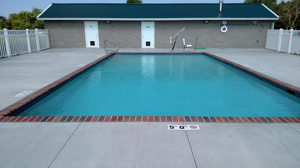Swimming pool and bathroom shower