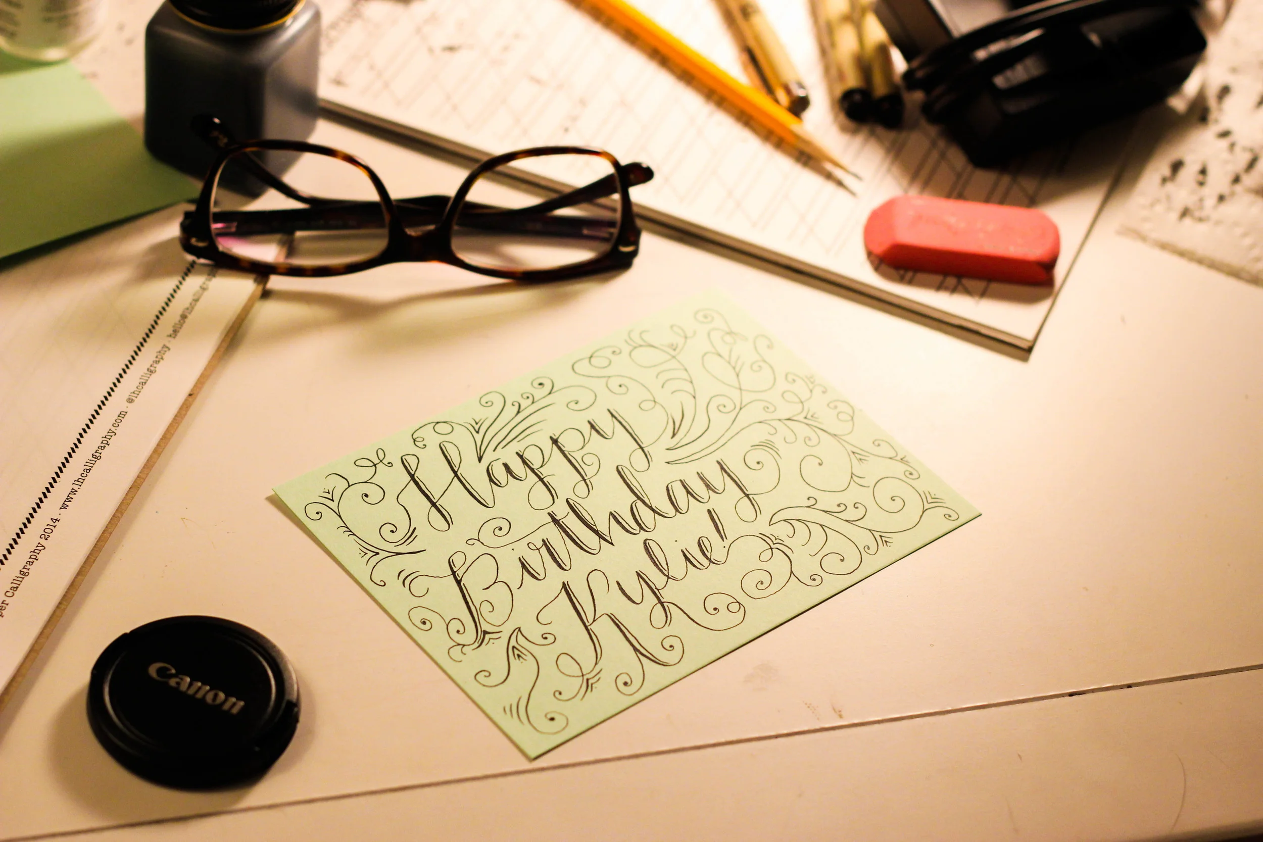 The front of the card.