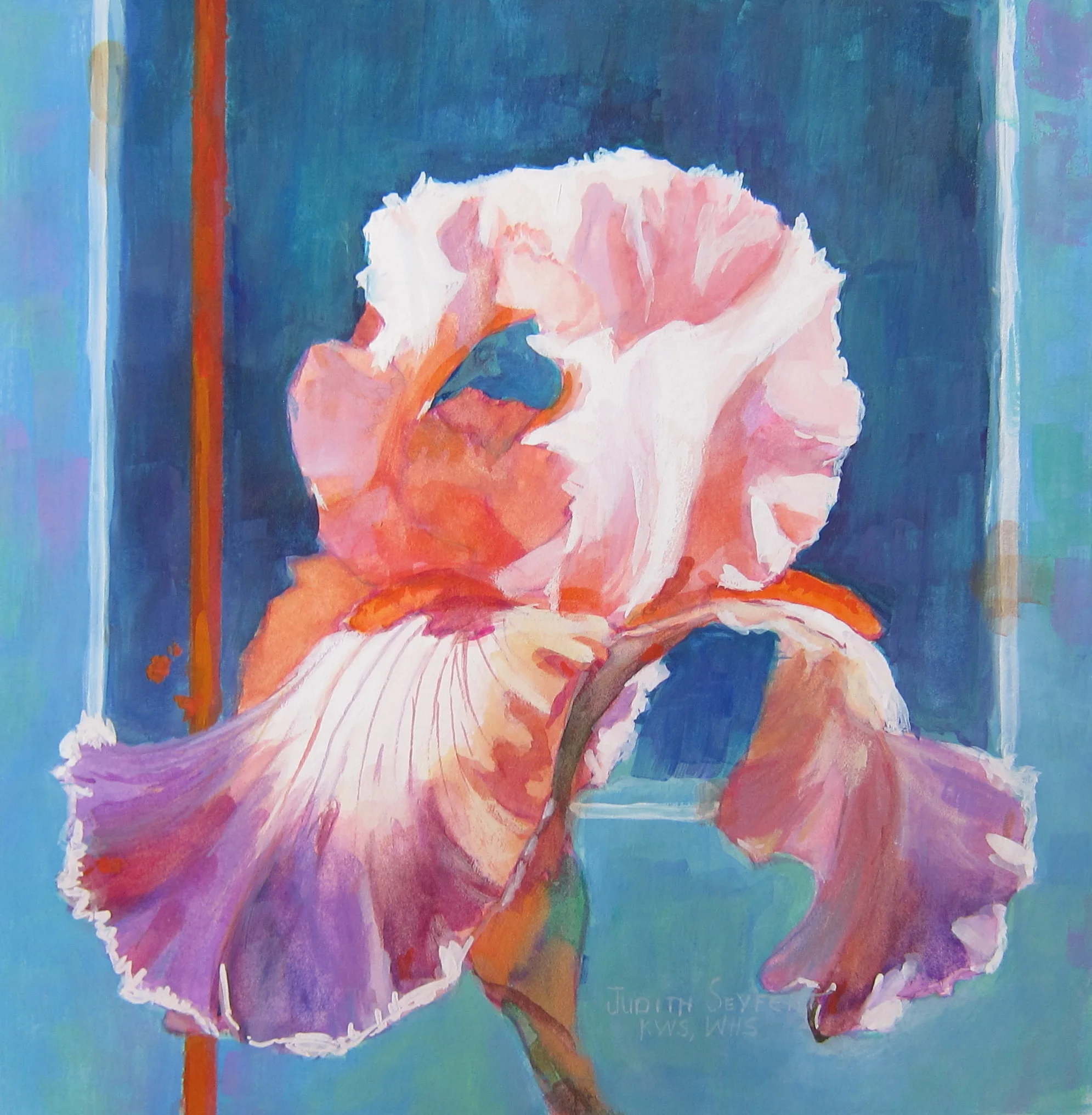 Iris #6 Gouache 10" X 10"
