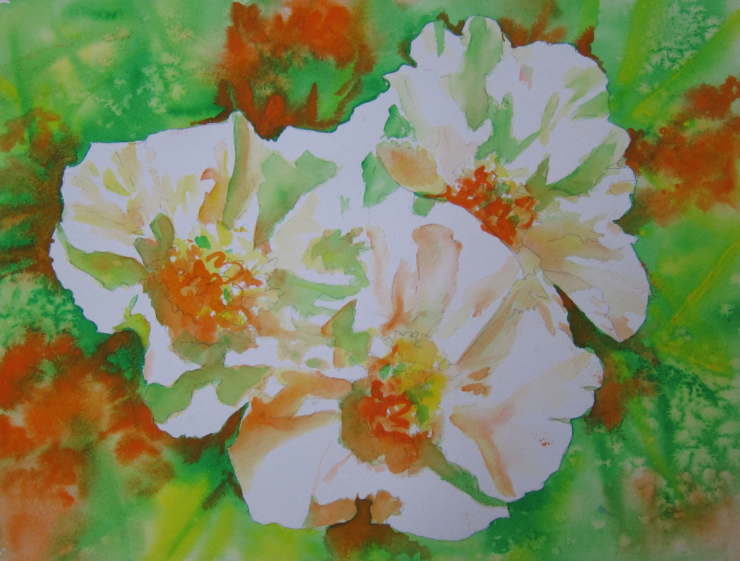Peonies for the Irish 11" X 15" Watercolor
