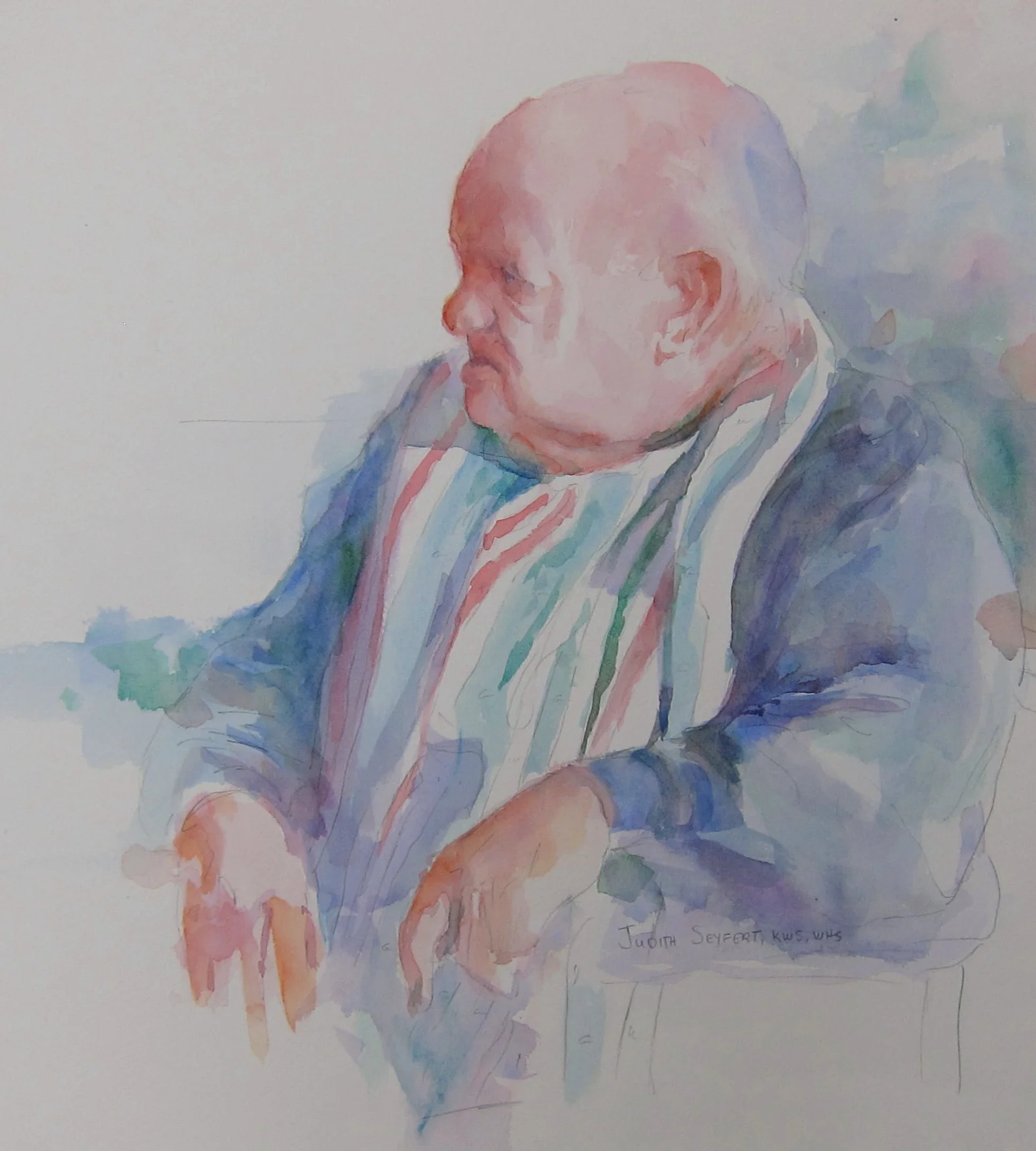 The old Goat Care Center Series 11" X 11" Watercolor