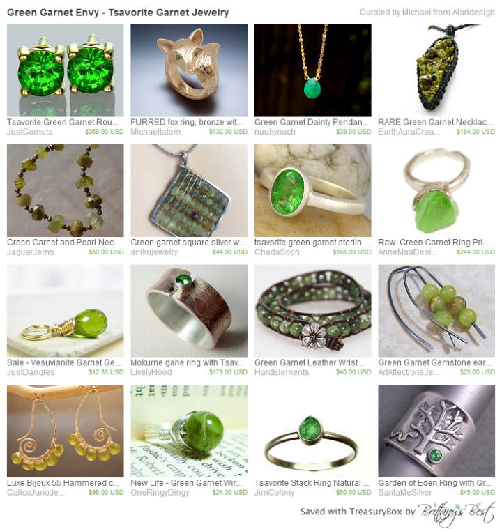 Green Garnet Envy - Tsavorite Garnet Jewelry