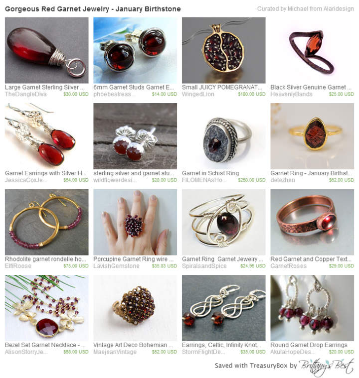 Gorgeous Red Garnet Jewelry - January Birthstone