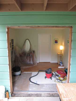 BEFORE: Exterior view door and window installation, San Francisco