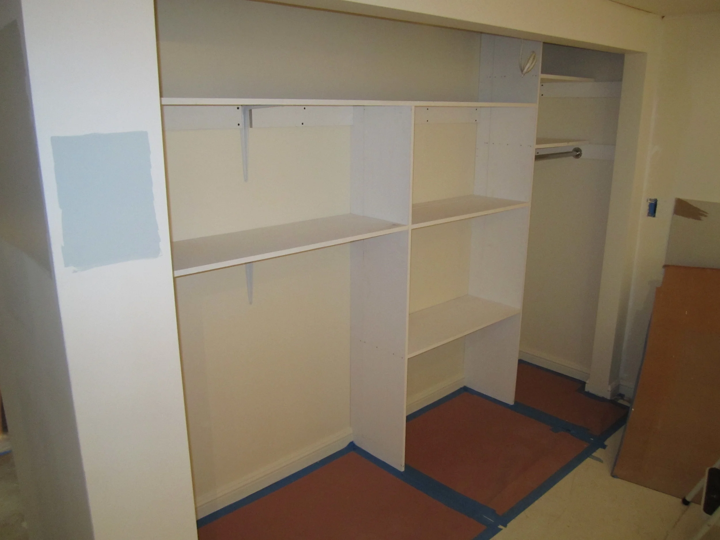 Phase 3 closet installation, San Francisco