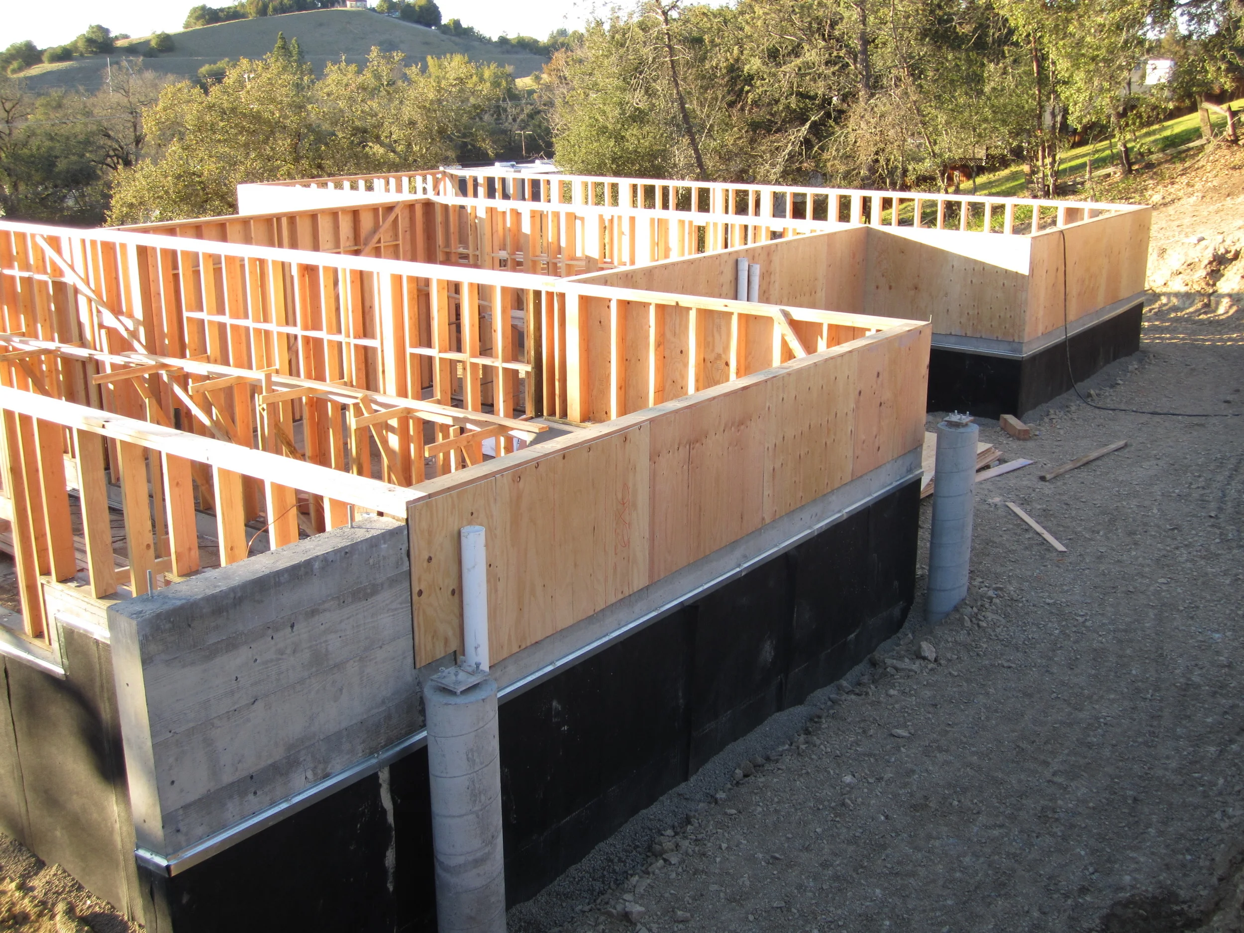 Framing with sheathing, Healdsburg
