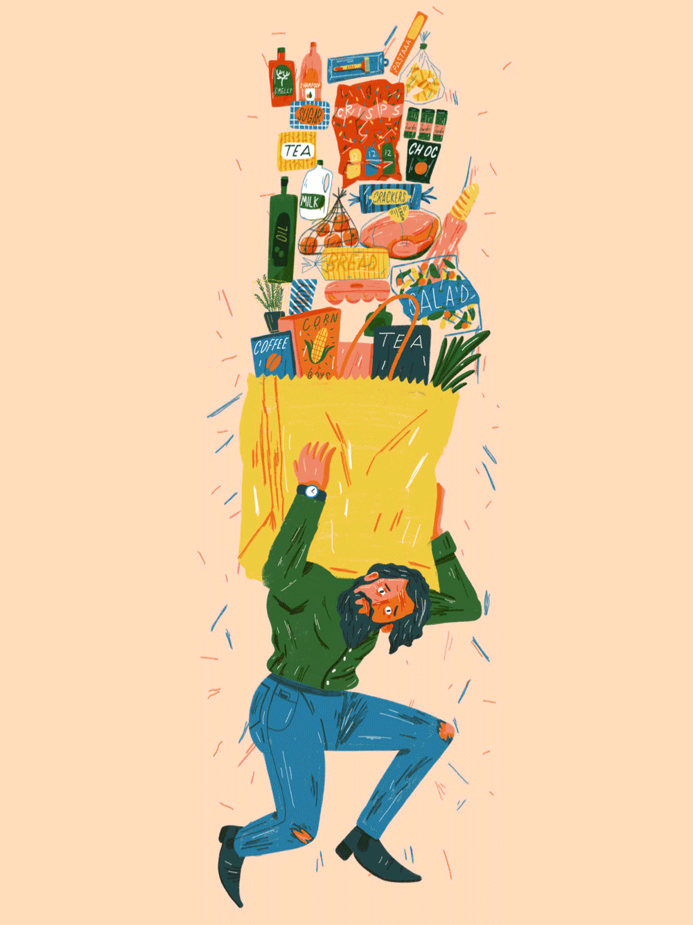 An animation for The Skinny article about going packaging free. 