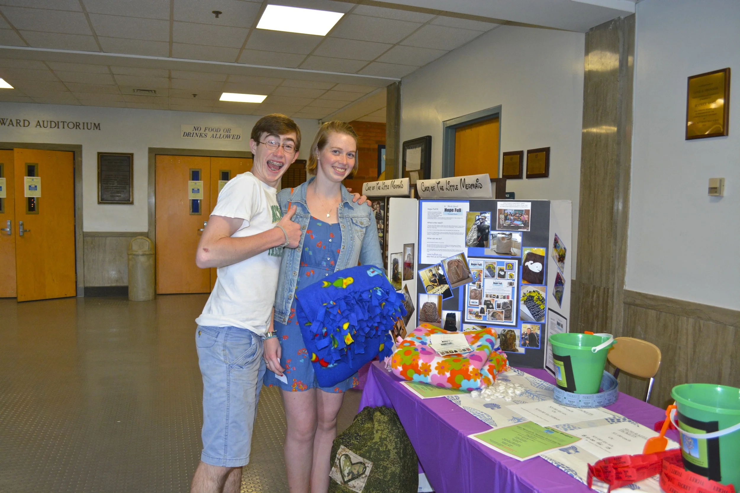 Setting up for a Fundraiser at Academy Players of RI production of the Little Mermaid! Thanks guys!