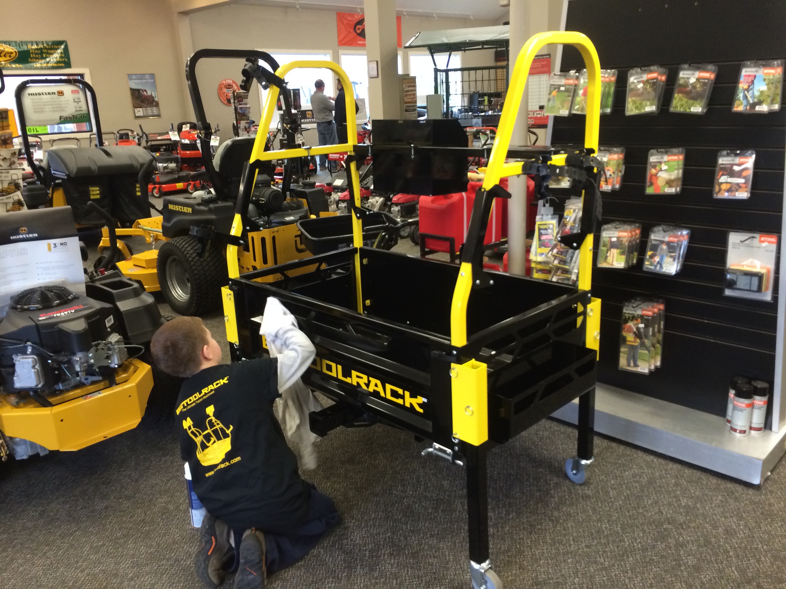Set up at Goff's Equipment
