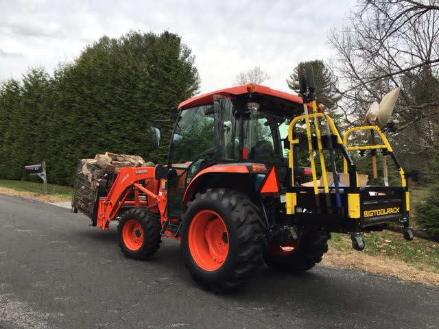 Bigtoolrack Kubota L3560 moving Firewood