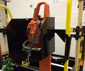 Chainsaw Holder because chainsaws are expensive. Protect your investment!