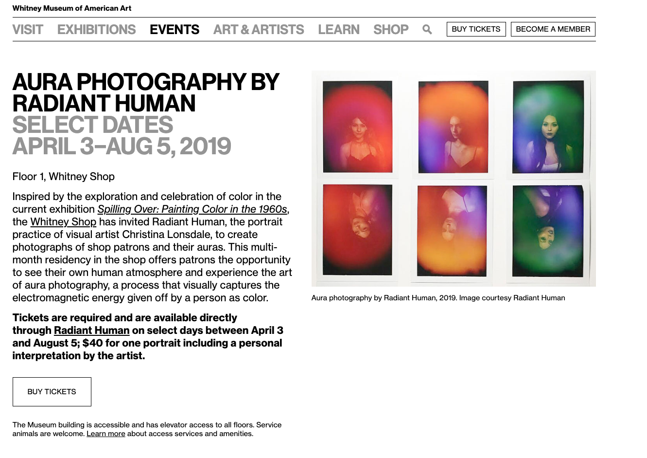 Whitney Museum of American Art , Residency - April - August 2019