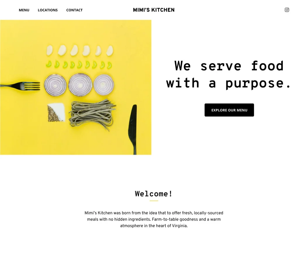 Mimi's Kitchen - Website Redesign