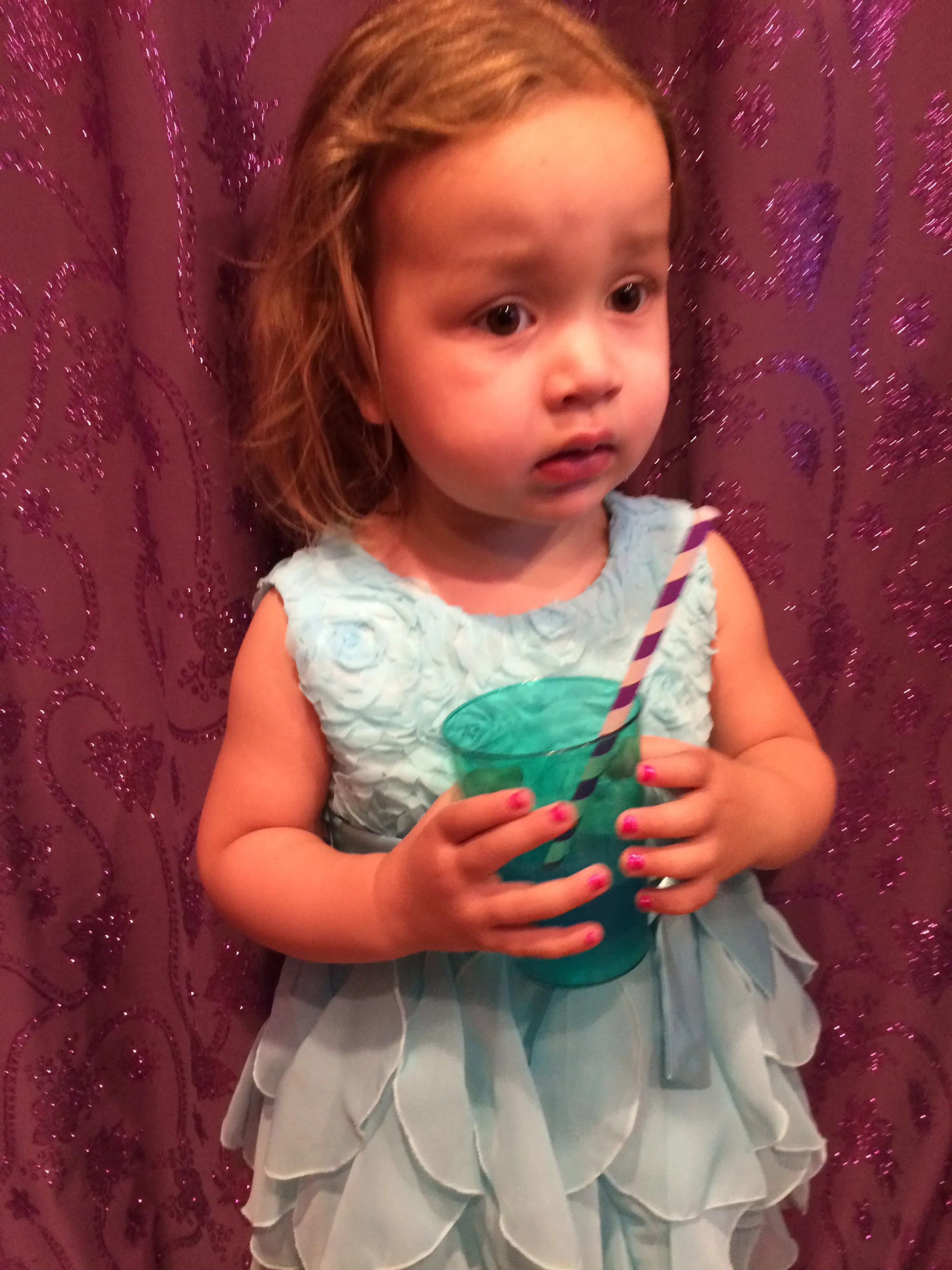 Sweet little birthday girl after her nap 