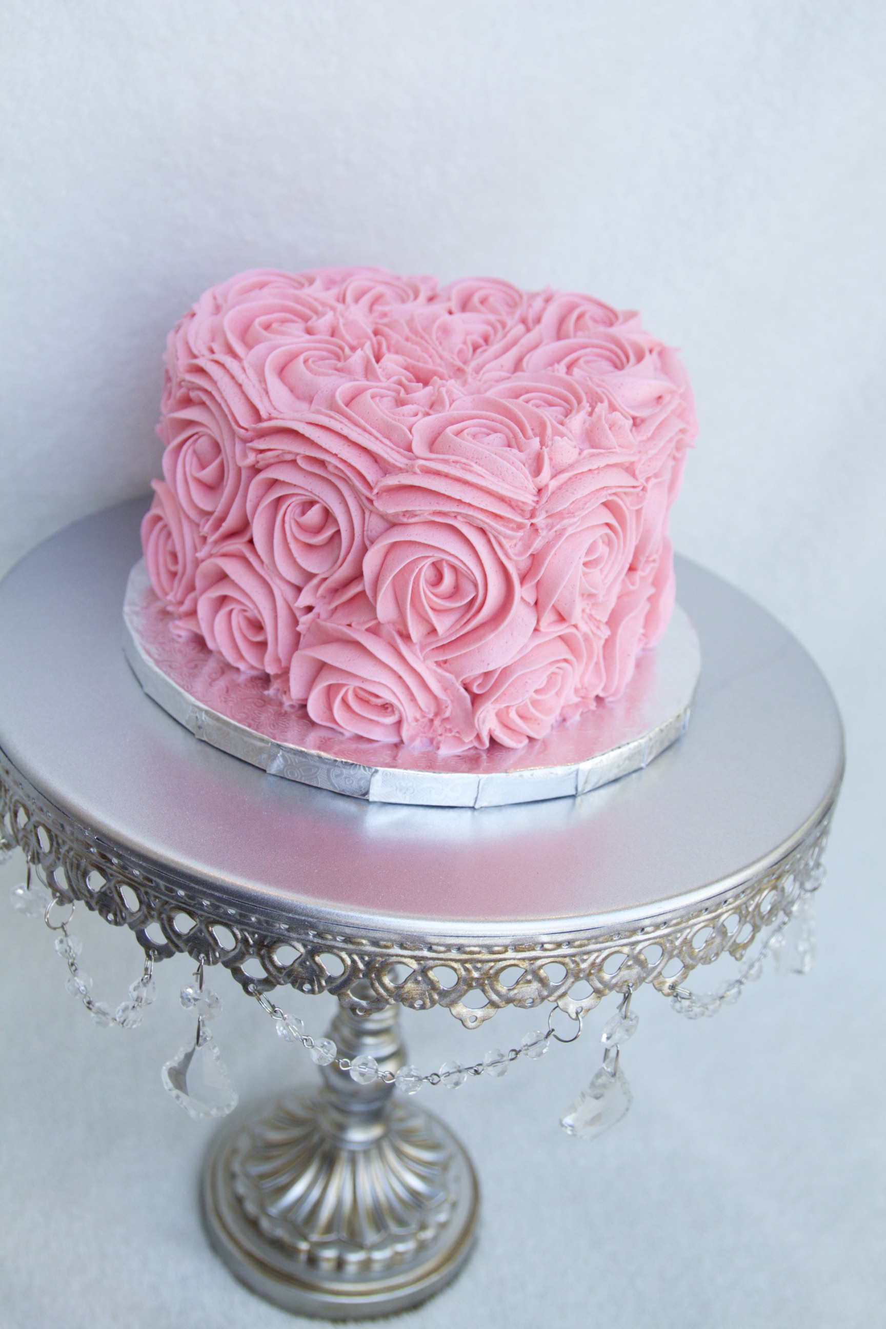 Heart Shaped Rose Cake
