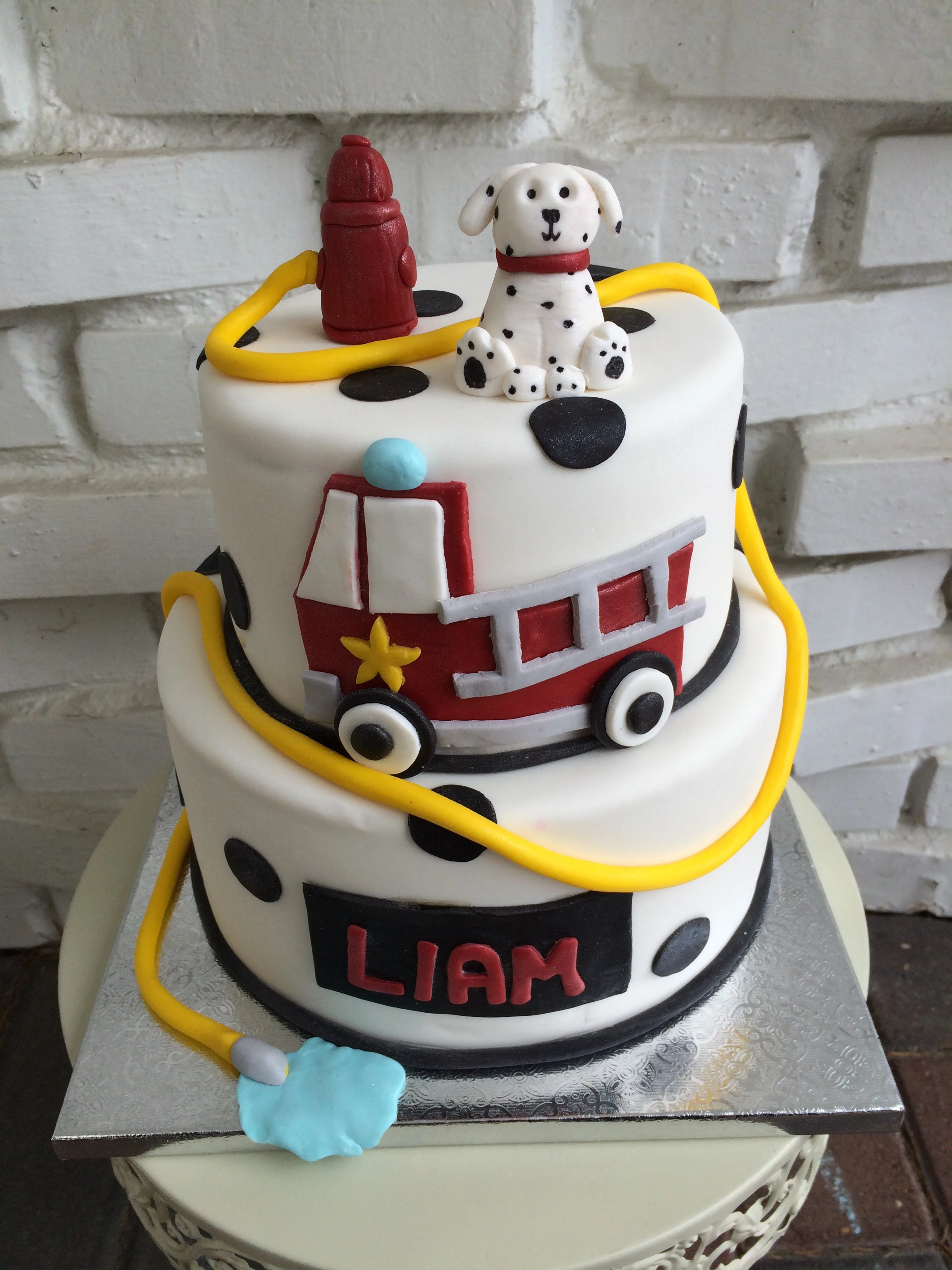 Happy 3rd birthday to Liam! Vanilla bean fire truck theme cake