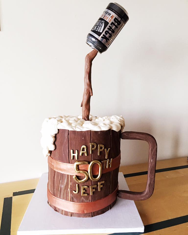 50th Birthday Beer Cake