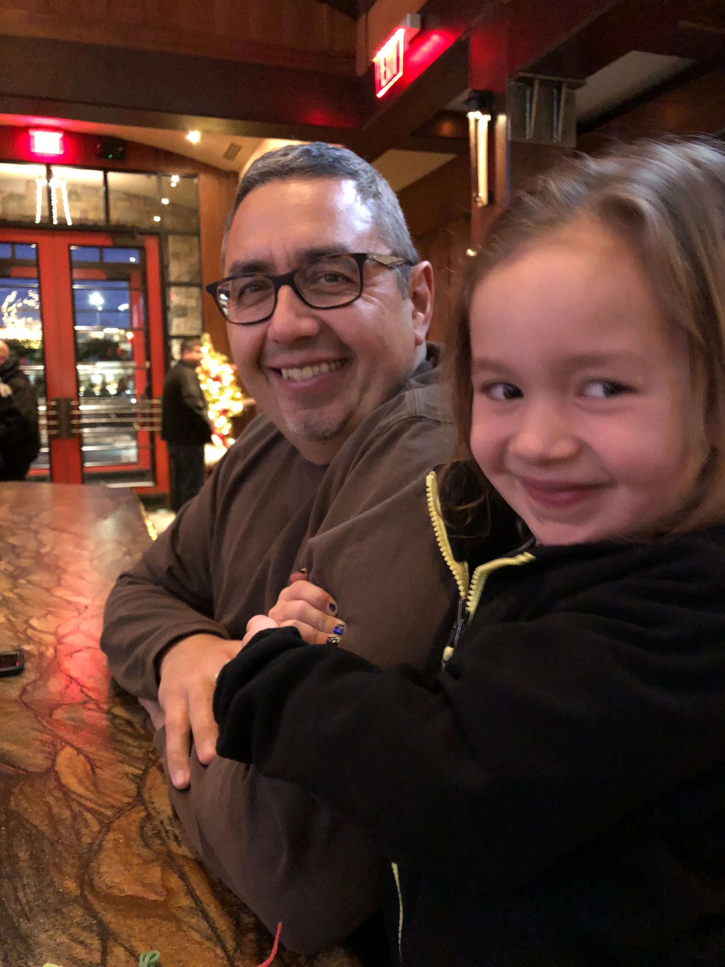 New Year's Eve dinner with my two loves.