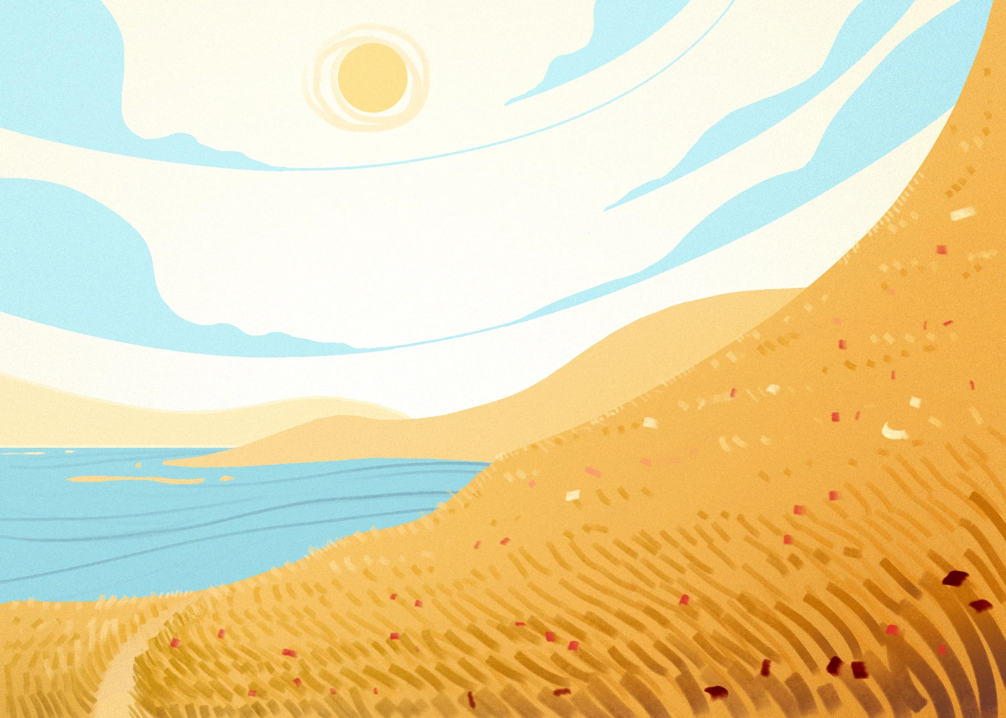 "The grass is yellower on the other side" - illustration 2017