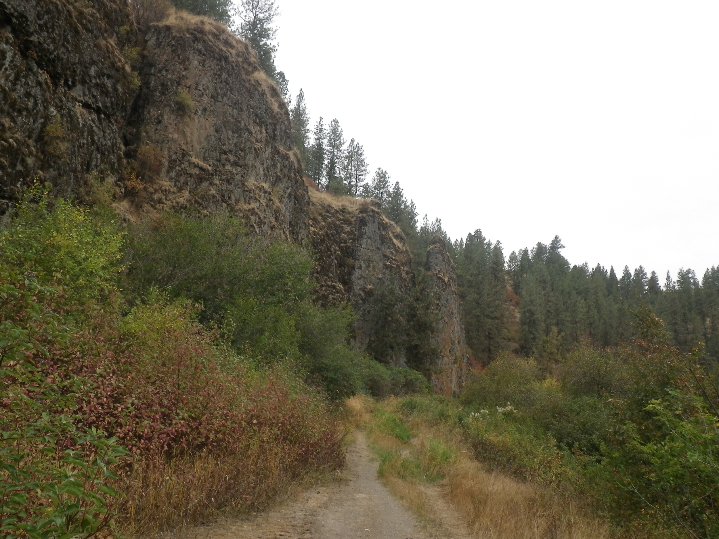 The natural basalt provides some protection from the wind and adds texture to the vistas.