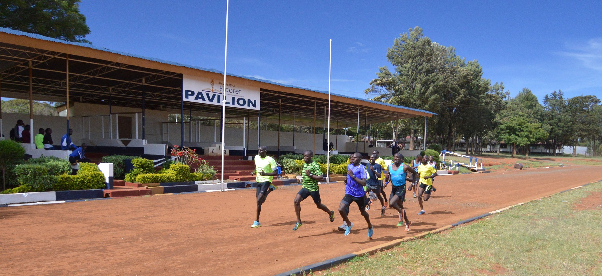 The home stretch of a fast 200m