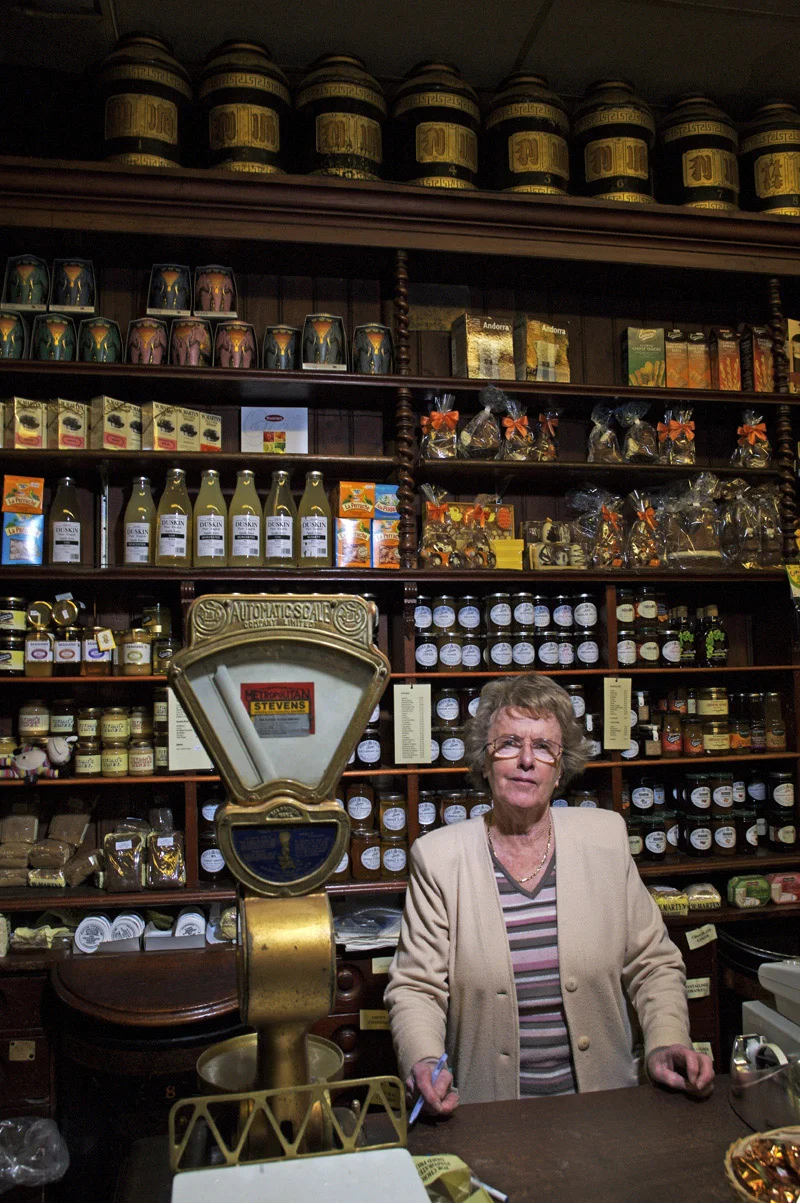Mrs Martyn of W. Martyn's Tea & Coffee shop in Muswell hill. Established 1897.