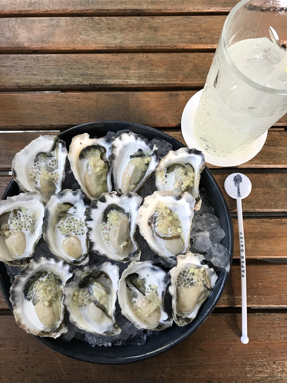 Natural oysters with macadamia milk & citrus 