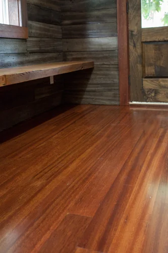 Dinizia Flooring and Silvered Dinizia Wall Cladding