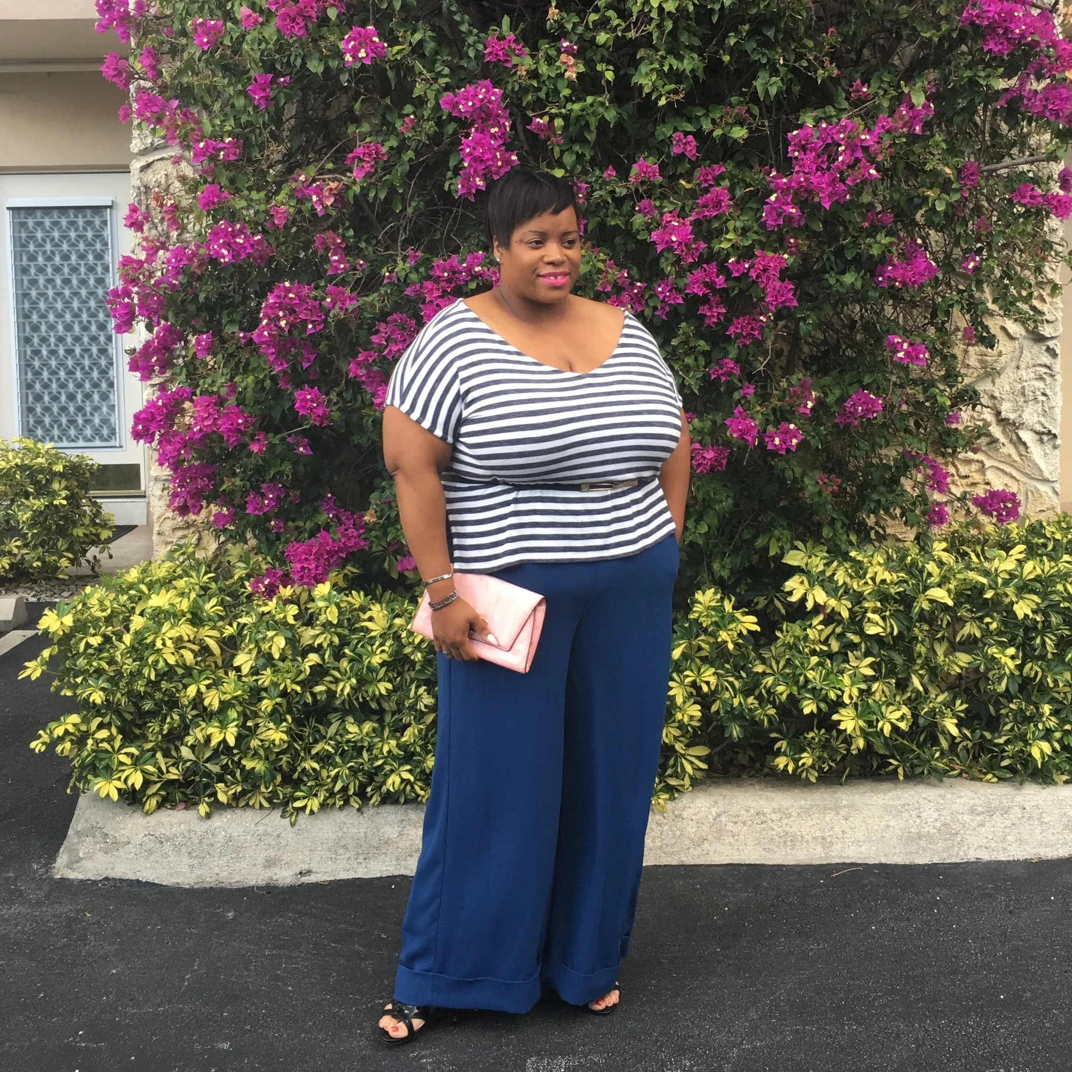 Blue and White Striped Style