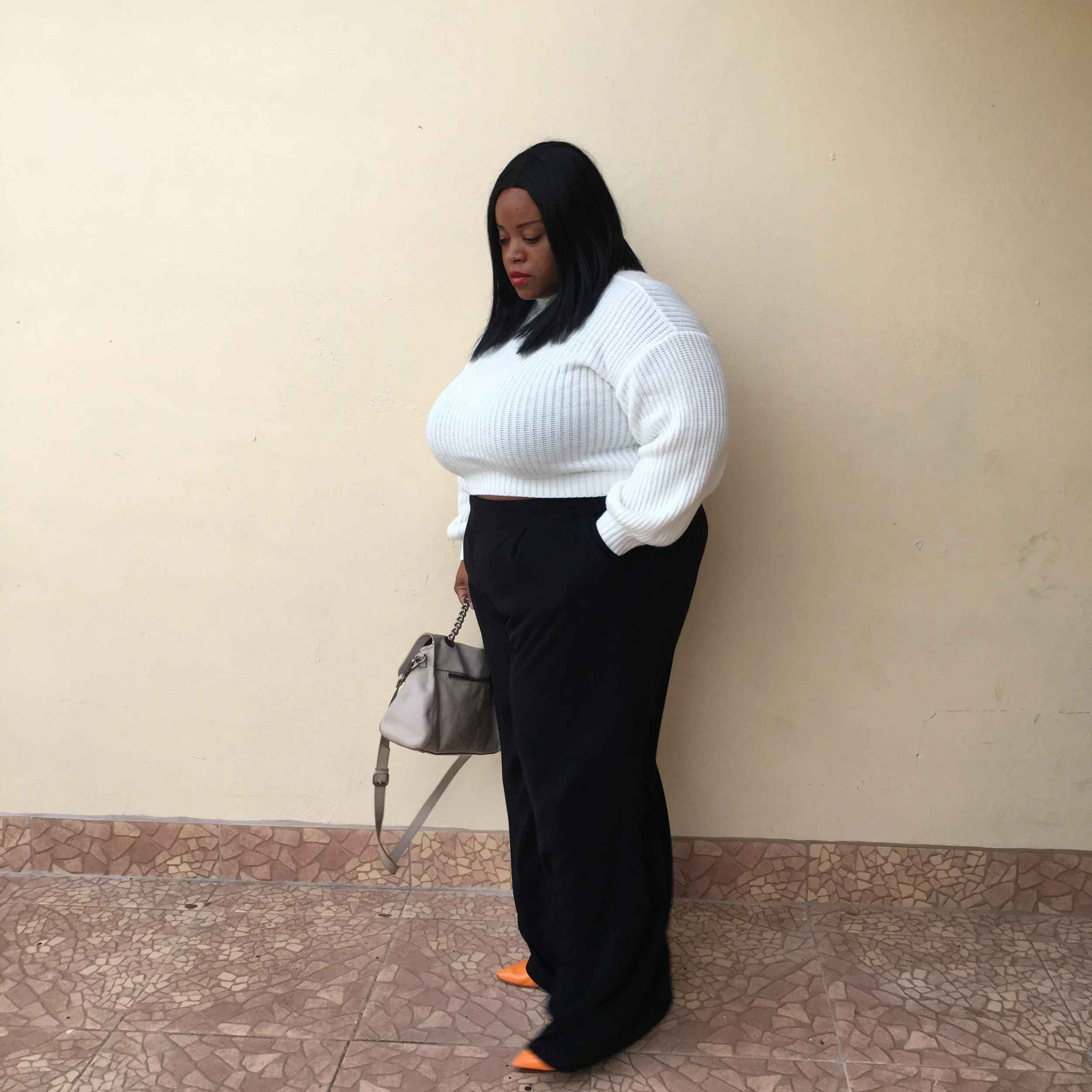 Crop Sweater + Wide Leg Pants