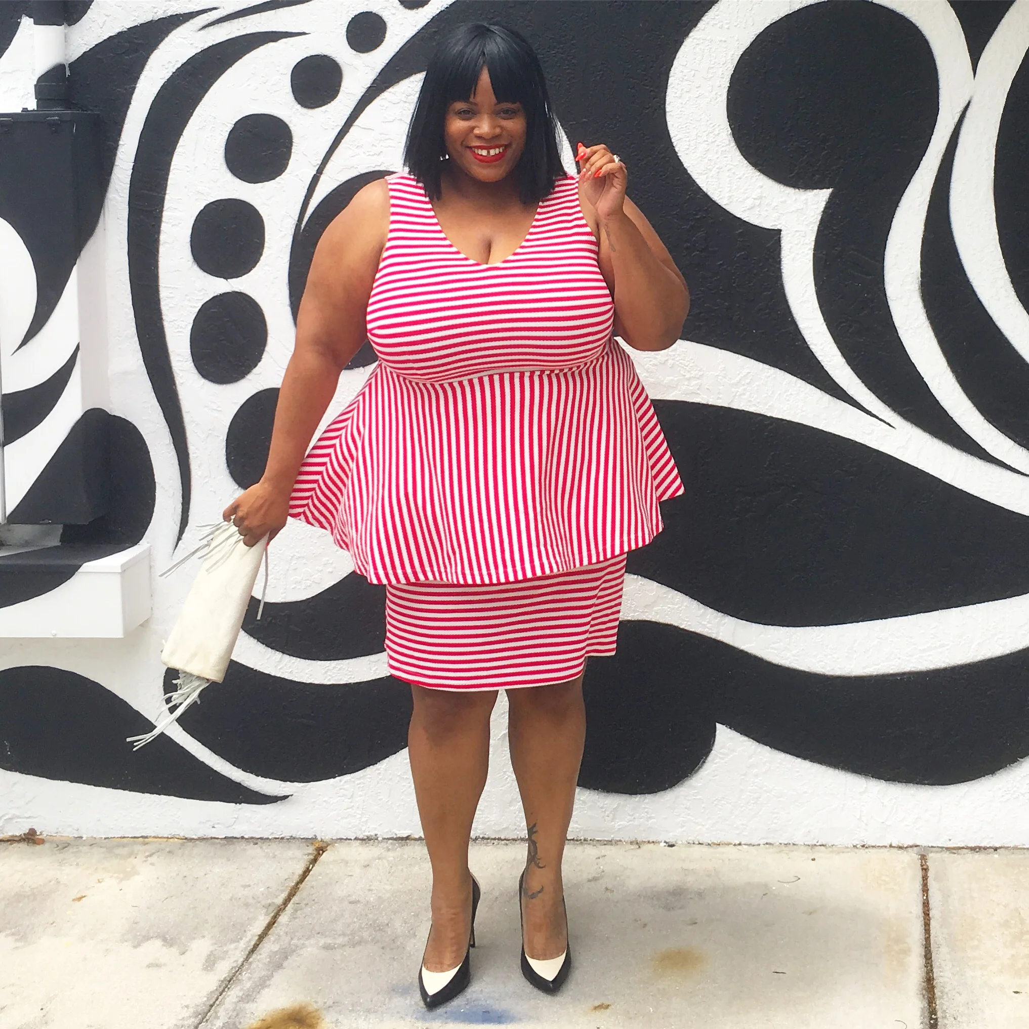 Striped Eloquii Peplum