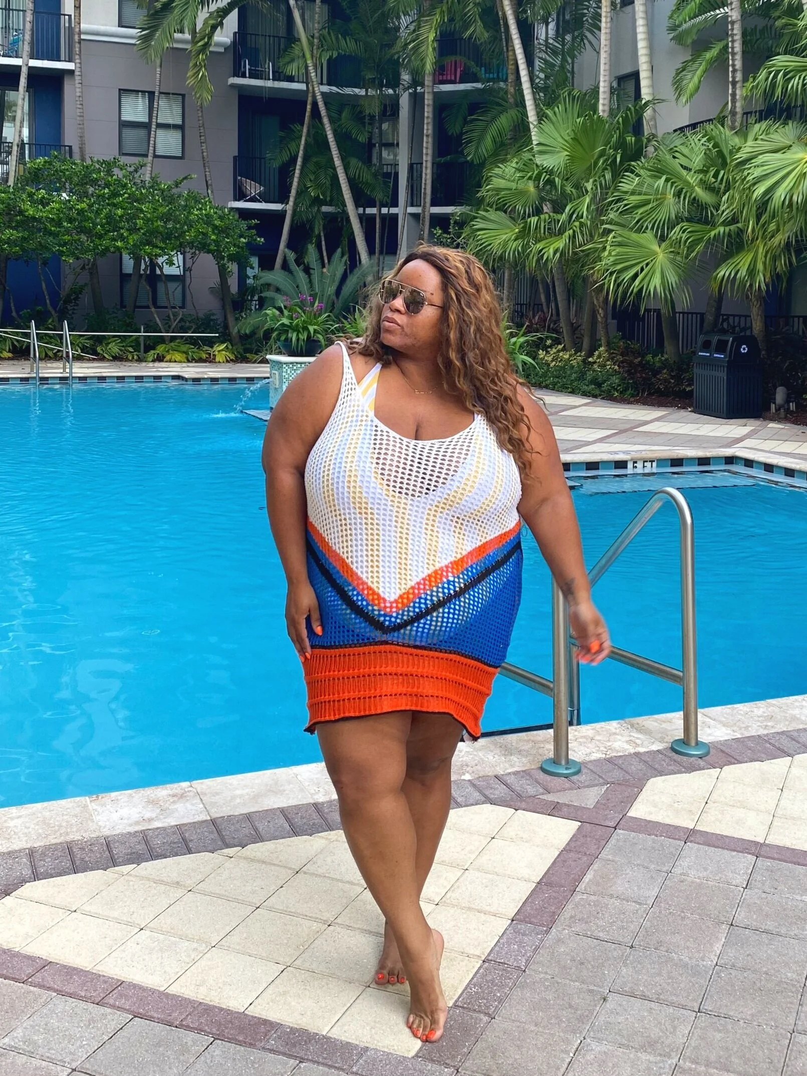 Forever 21 Plus Swimsuit + SHEIN Cover Up