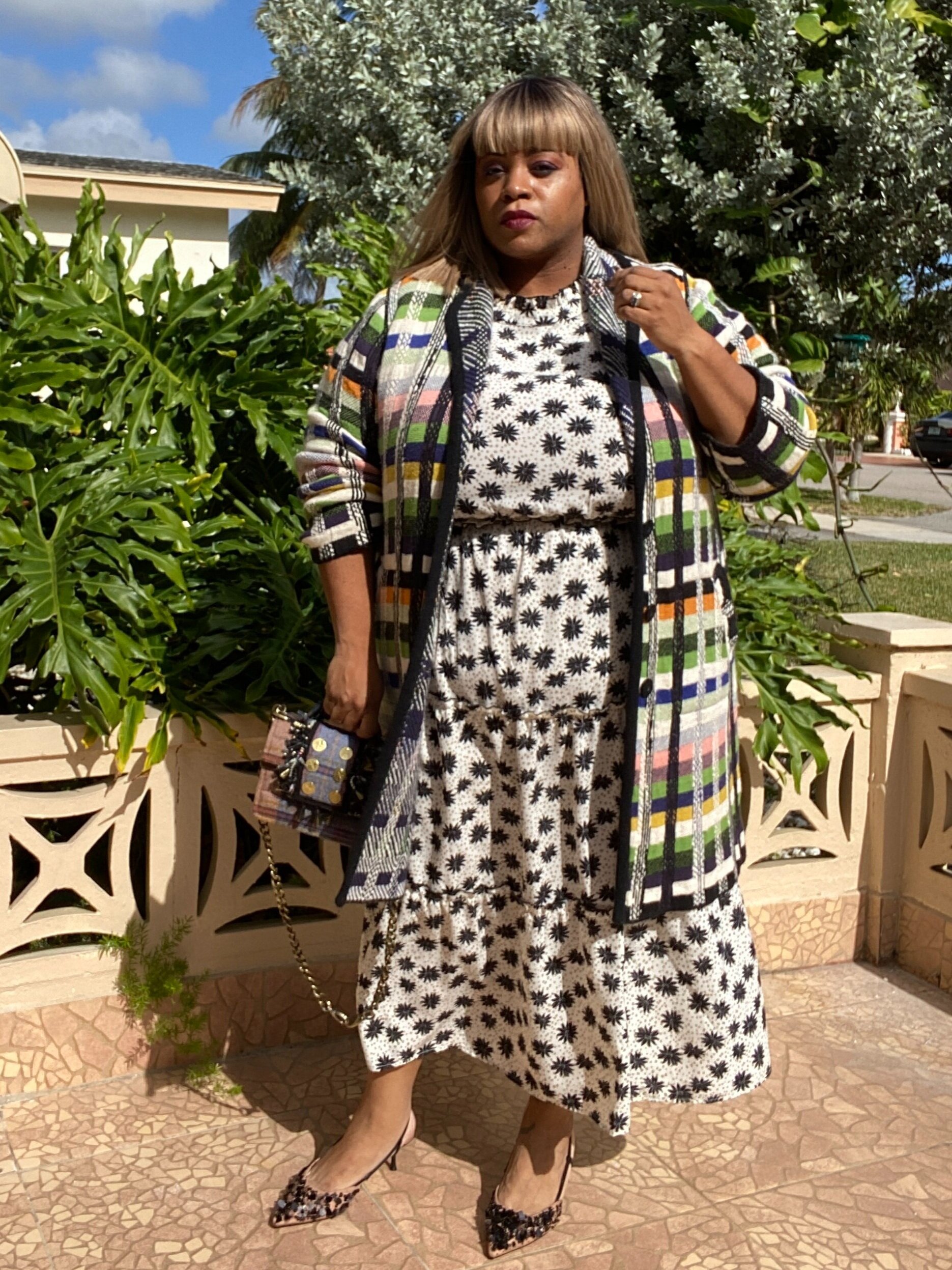 ASOS Maxi and Plaid Sweater