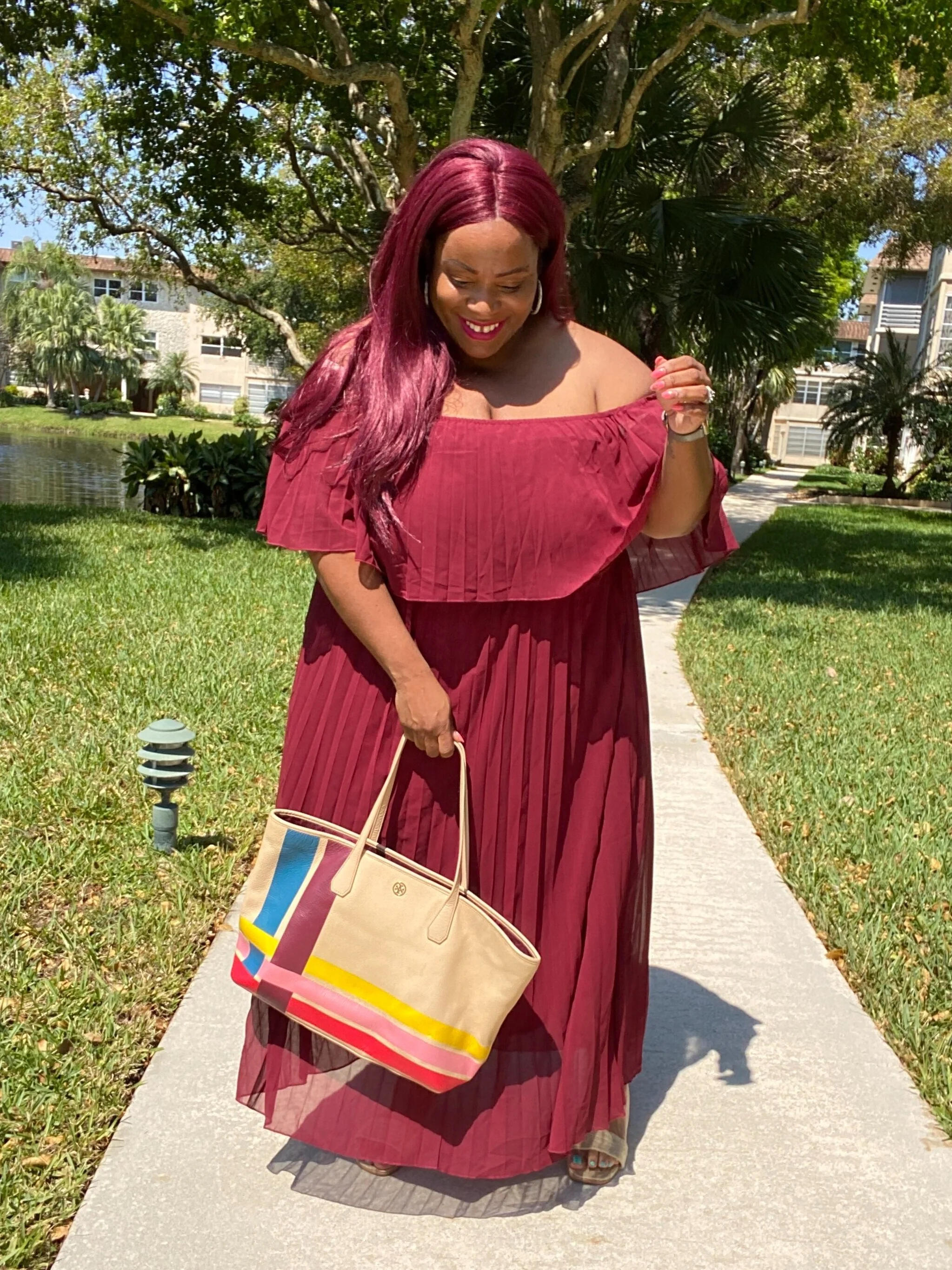 Off Shoulder Maxi Dress