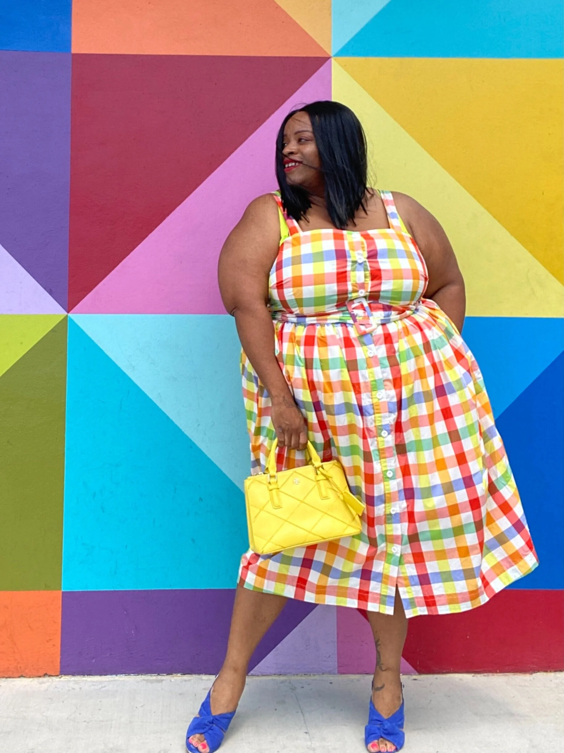 Christopher John Rogers Wide Strap Tie Waist Dress